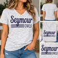 Seymour Owls Bella+Canvas V-Neck Tee – Adult Small