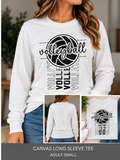 Volleyball Graphic Bella+Canvas Long Sleeve Tee – Adult XL